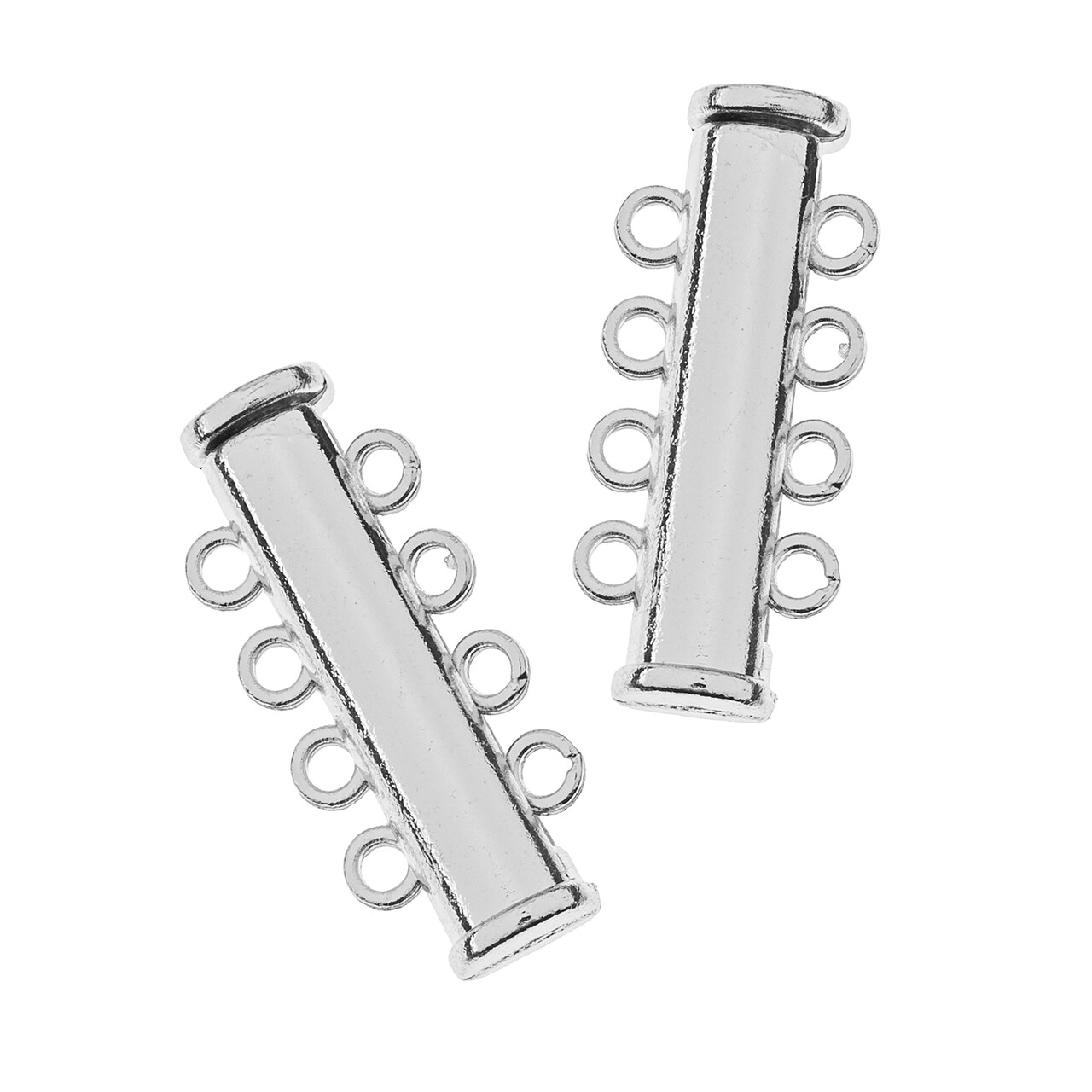 John Bead 27mm Tube Slide Clasp with 4-Strand Beadwork Pendants